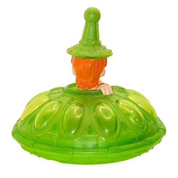 🎯 10 for $12 / Vintage Green UFO Spin Top Collectible Play Toy - Picture 2 of 8